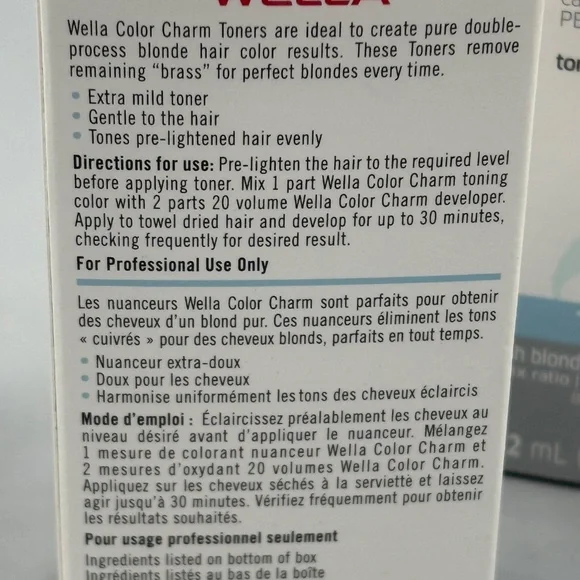 3 Wella Color Charm T14 Pale Ash Blonde Permanent Liquid Hair Toner - Picture 3 of 3